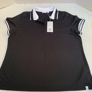 NWT Lady Hagen Womens XXL Black and White Golf Shirt